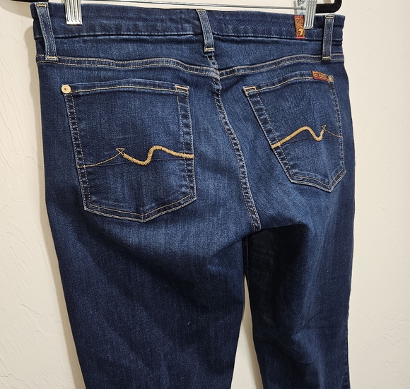 7FAM Jeans Stretch Denim The Skinny Women's Size 31 *Flaw* 7 For All Mankind - Picture 9 of 14